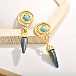 Gold plated drop earrings