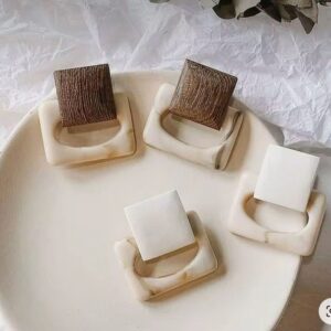 Wooden acrylic earrings