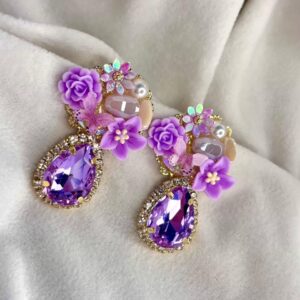 Lavender Kiki luxury earrings